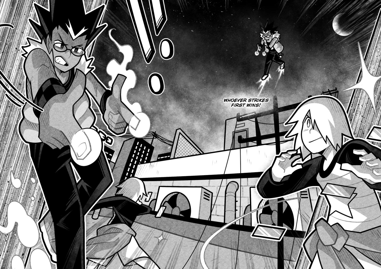 Chapter 18 Pages 29 and 30 Comic spread depicting Viktor and Melon preparing to fight each other.